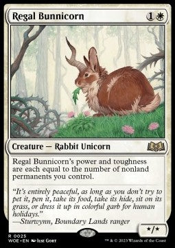 Regal Bunnicorn⁣ - Wilds of Eldraine⁣ (Rare)⁣ [25]
