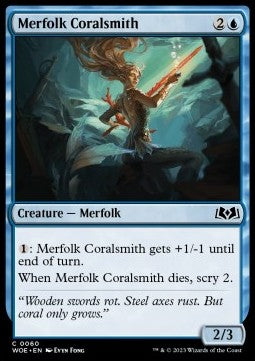 Merfolk Coralsmith⁣ - Wilds of Eldraine⁣ (Common)⁣ [60]