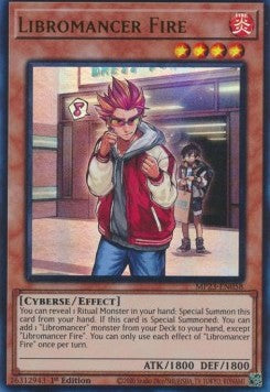 Libromancer Fire⁣ - 25th Anniversary Tin: Dueling Heroes Mega Pack⁣ (Ultra Rare)⁣ [058]