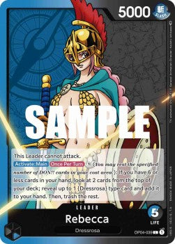 Rebecca (OP04-039) (V.1)⁣ - Kingdoms of Intrigue⁣ (Leader)⁣ [039]