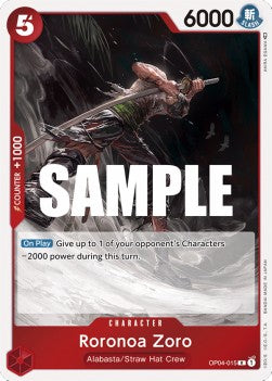 Roronoa Zoro (OP04-015) - Kingdoms of Intrigue (Rare) [OP04-015]