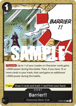 Barrier!! (OP04-095)⁣ - Kingdoms of Intrigue⁣ (Common)⁣ [095]