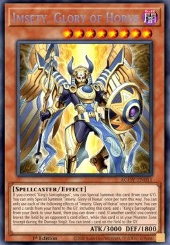 Imsety, Glory of Horus (V.1 - Secret Rare)⁣ - Age of Overlord⁣ (Secret Rare)⁣ [011]