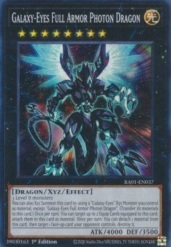 Galaxy-Eyes Full Armor Photon Dragon (V.1 - Super Rare)⁣ - 25th Anniversary Rarity Collection⁣ (Super Rare)⁣ [037]