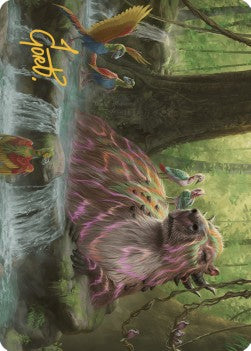 Art Series: Basking Capybara (V.2)⁣ - The Lost Caverns of Ixalan: Extras⁣ (Tip Card)⁣ [A22]