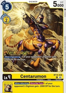 Centarumon (BT14-036)⁣ - Promos: Blast Ace⁣ (Uncommon)⁣ [BT14-036]