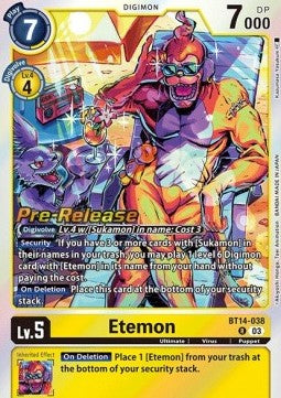 Etemon (BT14-038)⁣ - Promos: Blast Ace⁣ (Rare)⁣ [BT14-038]