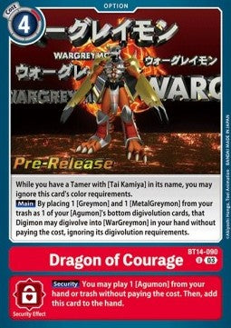 Dragon of Courage (BT14-090)⁣ - Promos: Blast Ace⁣ (Uncommon)⁣ [BT14-090]