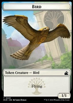 Bird Token (White 1/1)⁣ - Ravnica Remastered: Tokens⁣ (Token)⁣ [T01]