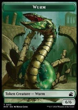 Wurm Token (Green 6/6)⁣ - Ravnica Remastered: Tokens⁣ (Token)⁣ [T13]