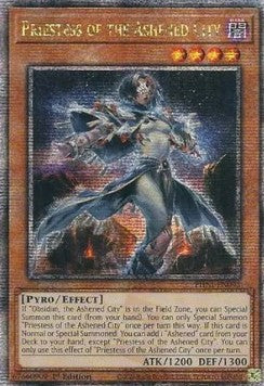 Priestess of the Ashened City (V.2 - Quarter Century Secret Rare) - Phantom Nightmare (Quarter Century Secret Rare) [PHNI-093]