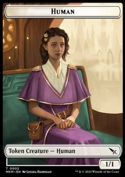 Human Token (White 1/1)⁣ - Murders at Karlov Manor: Tokens⁣ (Token)⁣ [T02]
