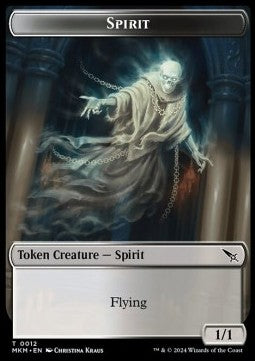 Spirit Token (White and Black 1/1)⁣ - Murders at Karlov Manor: Tokens⁣ (Token)⁣ [T12]