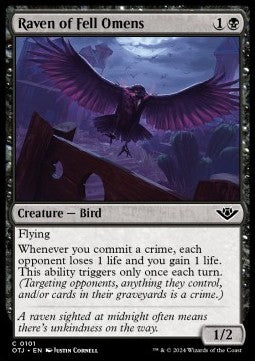Raven of Fell Omens⁣ - Outlaws of Thunder Junction⁣ (Common)⁣ [101]