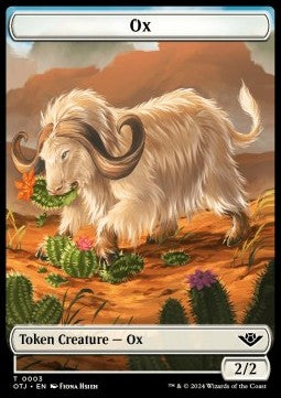 Ox Token (White 2/2)⁣ - Outlaws of Thunder Junction: Tokens⁣ (Token)⁣ [T03]