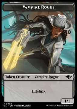 Vampire Rogue Token (Black 1/1)⁣ - Outlaws of Thunder Junction: Tokens⁣ (Token)⁣ [T08]