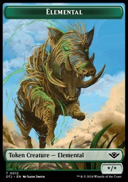 Elemental Token (Green */*)⁣ - Outlaws of Thunder Junction: Tokens⁣ (Token)⁣ [T12]