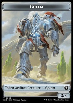 Golem Token (Artifact 3/3) - Outlaws of Thunder Junction: Tokens (Token) [TOTJ-BS T06]