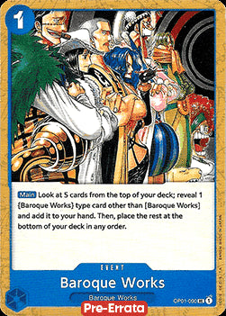 Baroque Works (OP01-090) - Romance Dawn (Pre-Errata) (Uncommon) [OP01E-090]