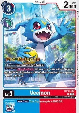Veemon (BT16-017)⁣ - Promos: Beginning Observer⁣ (Uncommon)⁣ [BT16-017]