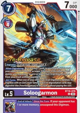 Soloogarmon (BT16-076)⁣ - Promos: Beginning Observer⁣ (Uncommon)⁣ [BT16-076]