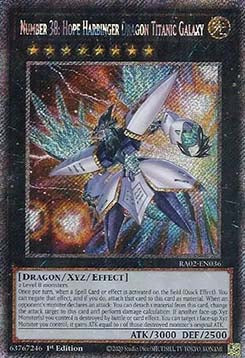 Number 38: Hope Harbinger Dragon Titanic Galaxy (V.4 - Platinum Secret Rare)⁣ - 25th Anniversary Rarity Collection II⁣ (Platinum Secret Rare)⁣ [036]
