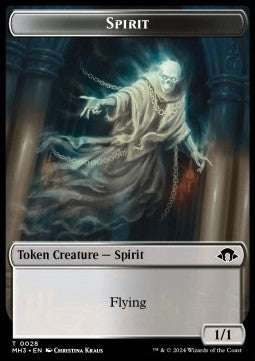 Spirit Token (White and Black 1/1)⁣ - Modern Horizons 3: Tokens⁣ (Token)⁣ [T28]