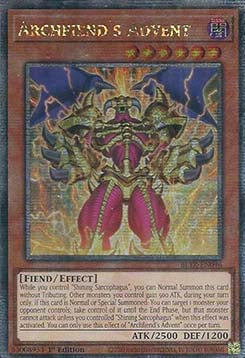 Archfiend's Advent (V.2 - Quarter Century Secret Rare) - Battles of Legend: Terminal Revenge (Quarter Century Secret Rare) [BLTR-046]