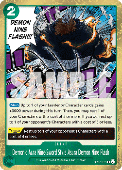 Demonic Aura Nine-Sword Style Asura Demon Nine Flash (OP07-036) - 500 Years into the Future (Rare) [OP07-036]