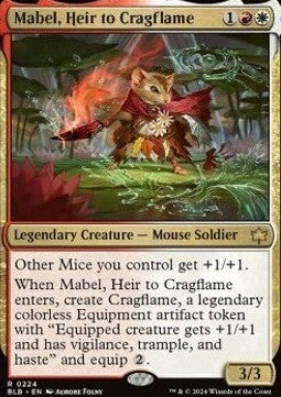 Mabel, Heir to Cragflame⁣ - Bloomburrow⁣ (Rare)⁣ [224]