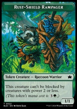 Rust-Shield Rampager Token (Green 1/1)⁣ - Bloomburrow: Tokens⁣ (Token)⁣ [T22]