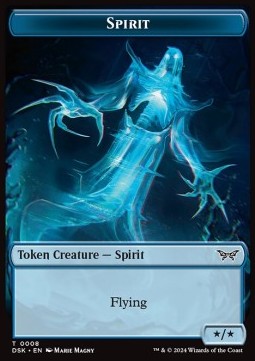 Spirit Token (Blue */*)⁣ - Duskmourn: House of Horror: Tokens⁣ (Token)⁣ [T08]