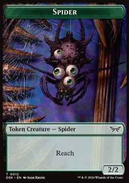 Spider Token (Green 2/2)⁣ - Duskmourn: House of Horror: Tokens⁣ (Token)⁣ [T12]