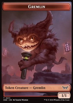 Gremlin Token (R 1/1) // Manifest Token (C 2/2)⁣ - Duskmourn: House of Horror: Tokens⁣ (Token)⁣ [T 11/18]