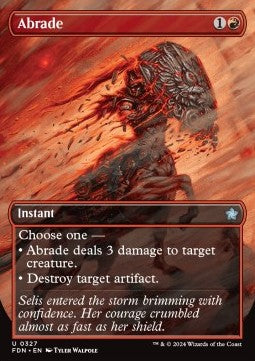 Abrade⁣ - Magic: The Gathering Foundations: Extras⁣ (Uncommon)⁣ [327]