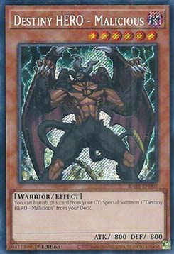 Destiny HERO - Malicious (V.3 - Secret Rare)⁣ - Quarter Century Bonanza⁣ (Secret Rare)⁣ [001]