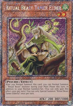 Ritual Beast Tamer Elder (V.4 - Platinum Secret Rare)⁣ - Quarter Century Bonanza⁣ (Platinum Secret Rare)⁣ [012]