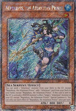 Neptabyss, the Atlantean Prince (V.4 - Platinum Secret Rare)⁣ - Quarter Century Bonanza⁣ (Platinum Secret Rare)⁣ [013]