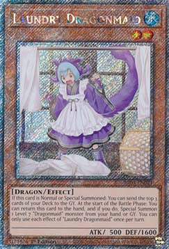 Laundry Dragonmaid (V.4 - Platinum Secret Rare)⁣ - Quarter Century Bonanza⁣ (Platinum Secret Rare)⁣ [021]