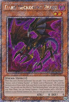 Dark Beckoning Beast (V.4 - Platinum Secret Rare)⁣ - Quarter Century Bonanza⁣ (Platinum Secret Rare)⁣ [027]