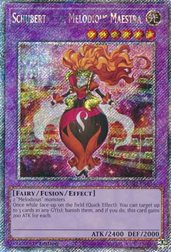 Schuberta the Melodious Maestra (V.4 - Platinum Secret Rare)⁣ - Quarter Century Bonanza⁣ (Platinum Secret Rare)⁣ [034]