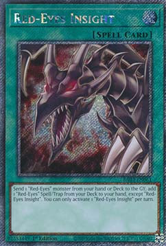 Red-Eyes Insight (V.4 - Platinum Secret Rare)⁣ - Quarter Century Bonanza⁣ (Platinum Secret Rare)⁣ [061]