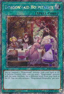 Dragonmaid Hospitality (V.4 - Platinum Secret Rare)⁣ - Quarter Century Bonanza⁣ (Platinum Secret Rare)⁣ [068]