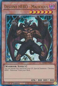 Destiny HERO - Malicious (V.7 - Ultimate Rare)⁣ - Quarter Century Bonanza⁣ (Ultimate Rare)⁣ [001]