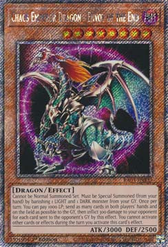 Chaos Emperor Dragon - Envoy of the End (V.1 - Platinum Secret Rare)⁣ - Quarter Century Bonanza⁣ (Platinum Secret Rare)⁣ [133]