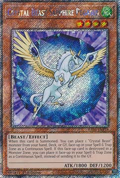 Crystal Beast Sapphire Pegasus (V.1 - Platinum Secret Rare)⁣ - Quarter Century Bonanza⁣ (Platinum Secret Rare)⁣ [179]