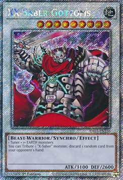 XX-Saber Gottoms (V.1 - Platinum Secret Rare)⁣ - Quarter Century Bonanza⁣ (Platinum Secret Rare)⁣ [226]