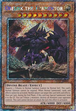 Obelisk the Tormentor (V.1 - Platinum Secret Rare)⁣ - Quarter Century Bonanza⁣ (Platinum Secret Rare)⁣ [230]