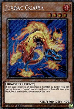 Jurrac Guaiba (V.1 - Platinum Secret Rare)⁣ - Quarter Century Bonanza⁣ (Platinum Secret Rare)⁣ [242]