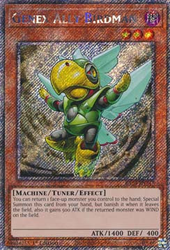 Genex Ally Birdman (V.1 - Platinum Secret Rare)⁣ - Quarter Century Bonanza⁣ (Platinum Secret Rare)⁣ [247]